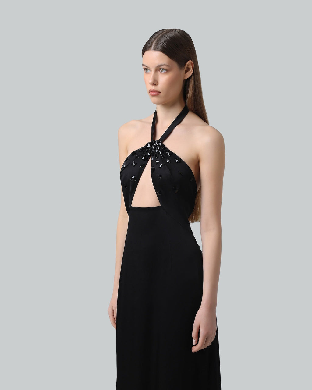 Embellished Cutout Maxi Dress