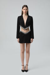 Cutout Crystal-Embellished Mini Skirt