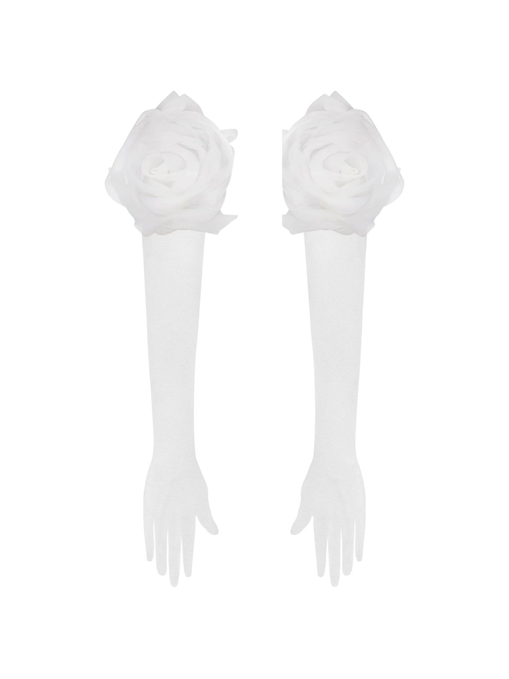 Floral-Appliqué Gloves