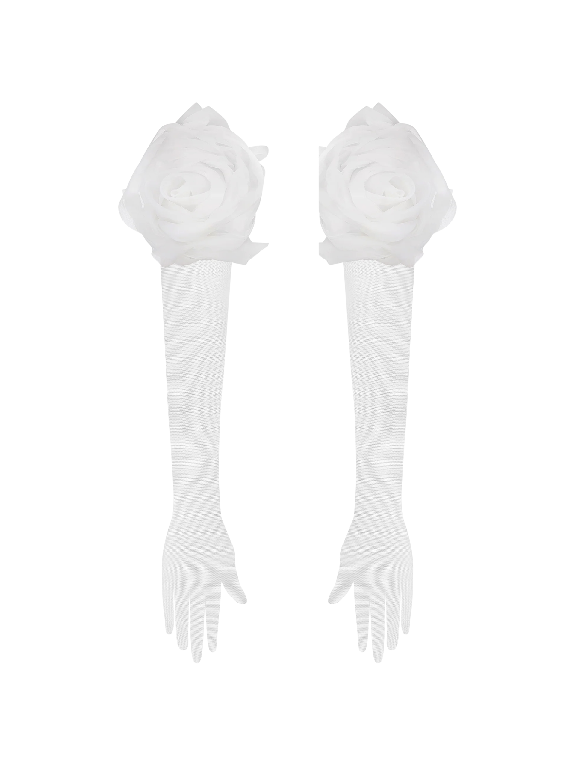 Floral-Appliqué Gloves