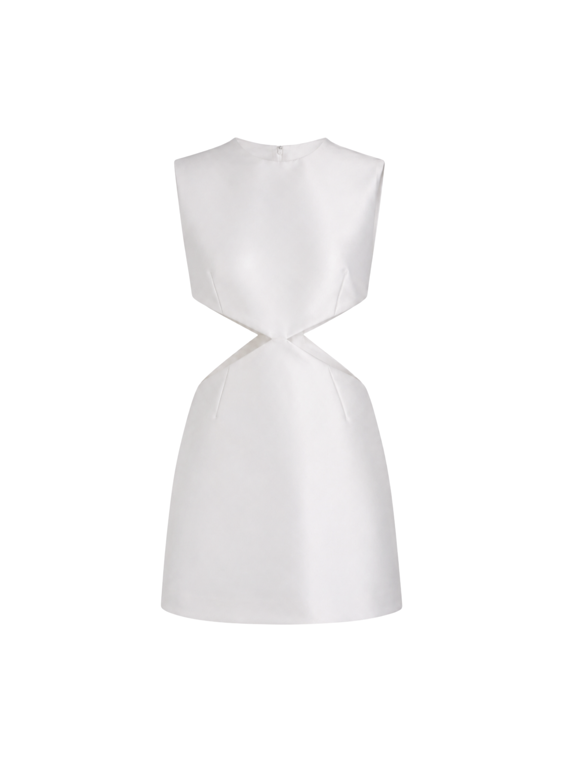 Sculpted Cut-Out Silk Wool Mini Dress