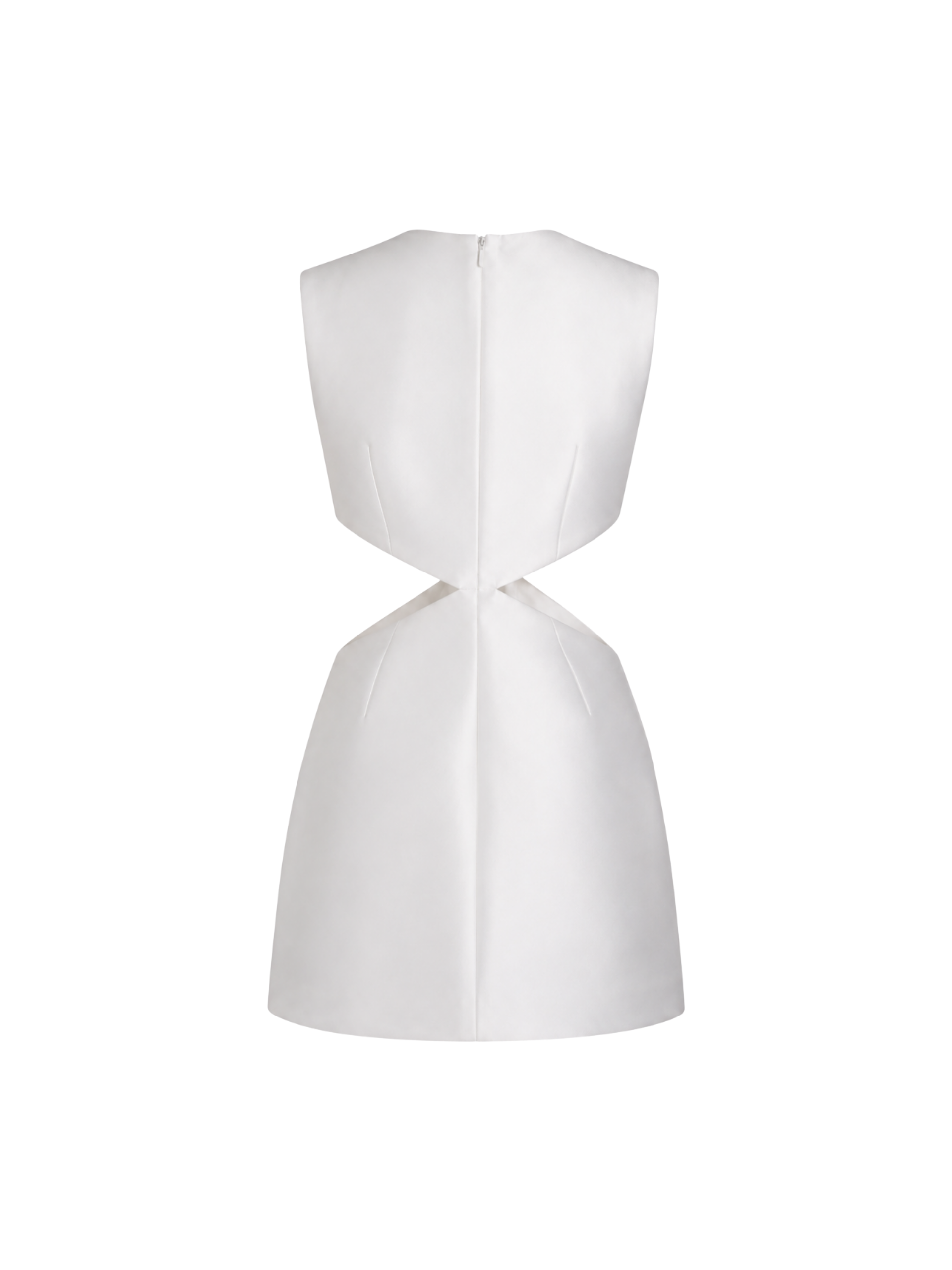 Sculpted Cut-Out Silk Wool Mini Dress