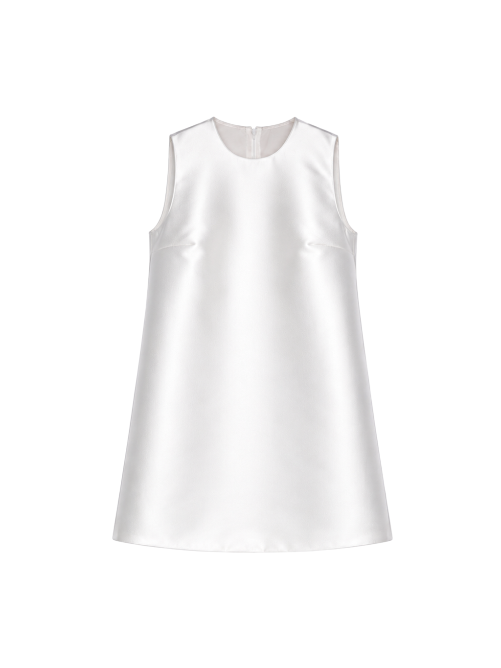 Crew Neck Silk Wool Mini Dress