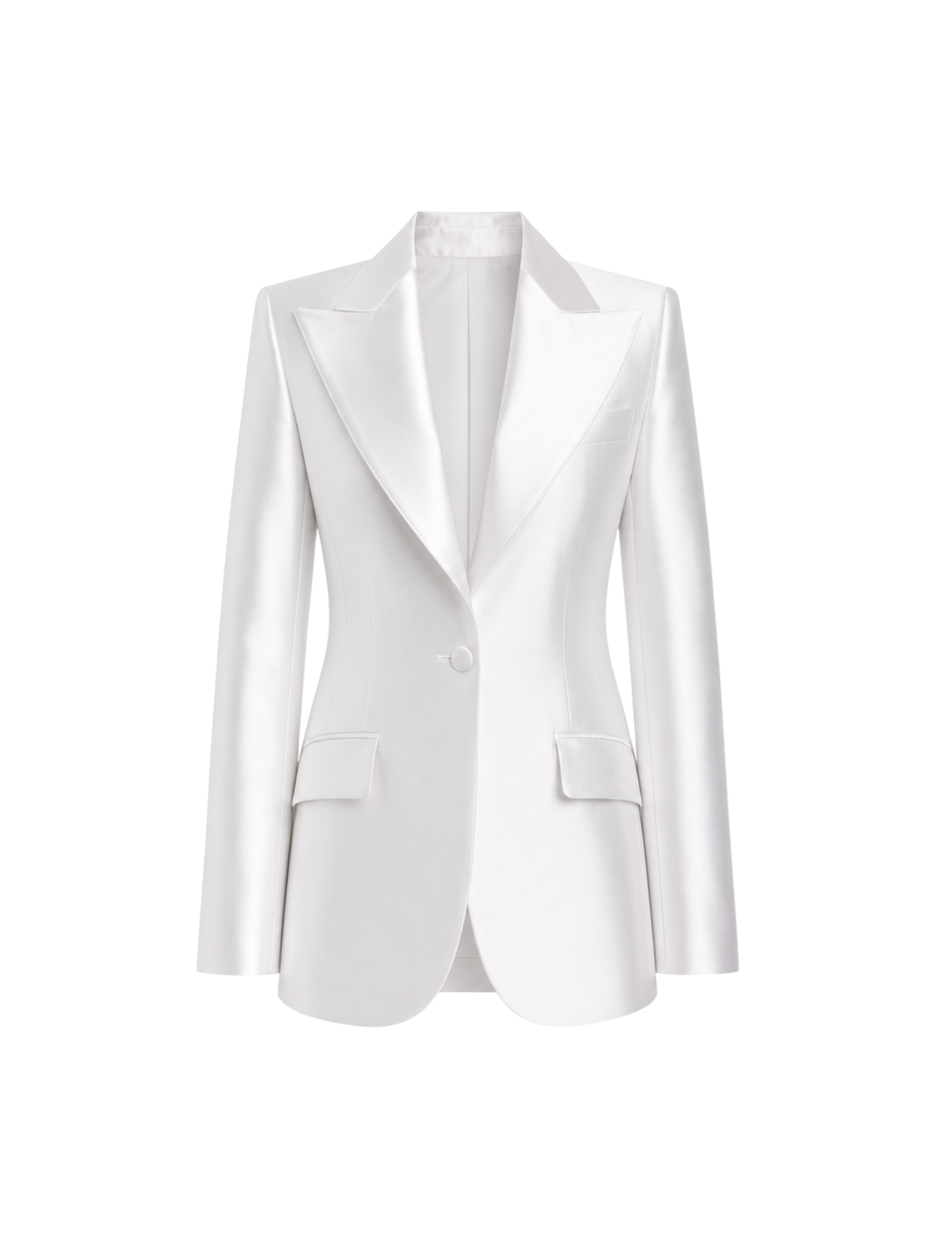 Tailored Silk Wool Blazer