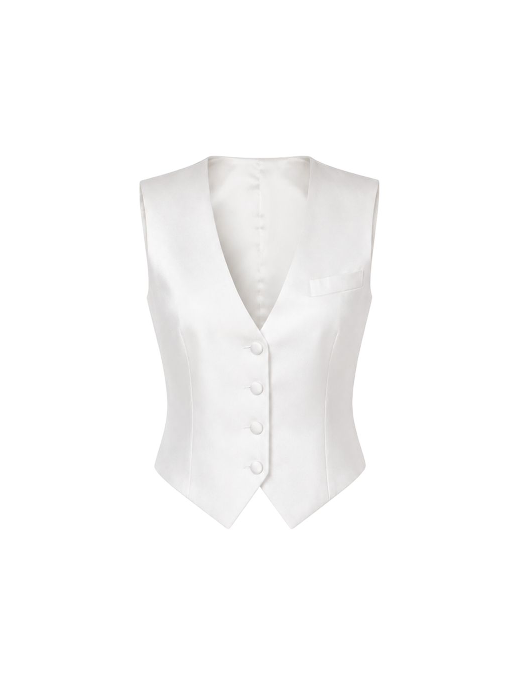 Tailored Silk Wool Vest
