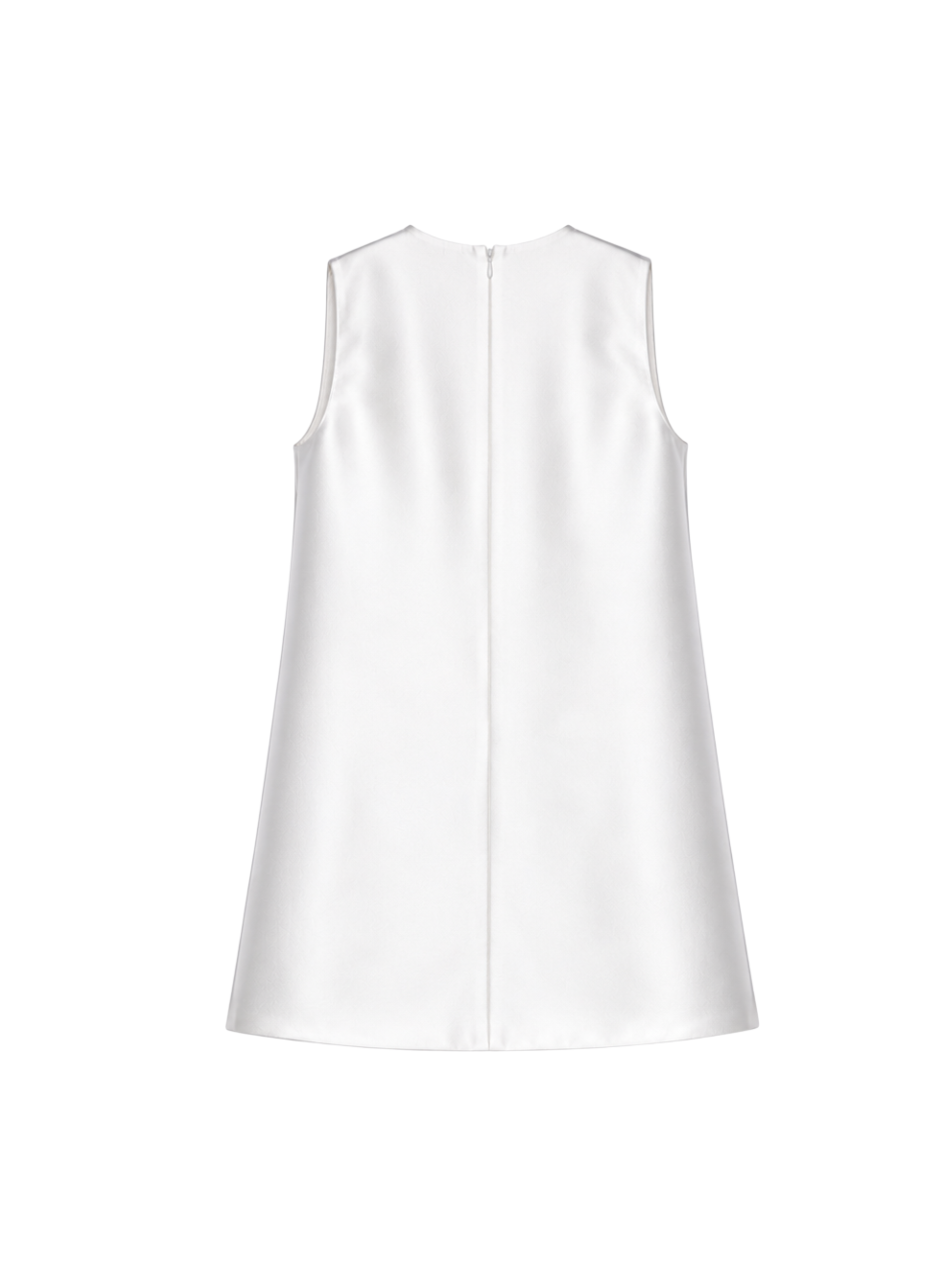 Crew Neck Silk Wool Mini Dress